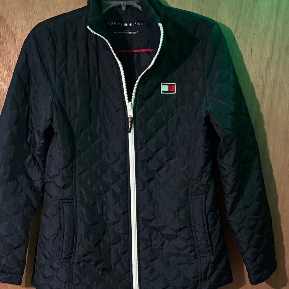 Tommy Hilfiger Women's Black Quilted Utility Jacket
